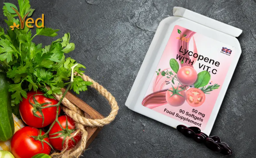 Ved Lycopene Supplement | 50mg x 90 Softgels - 50 mg Lycopene per Softgel ( from natural tomato extract) - product information 2