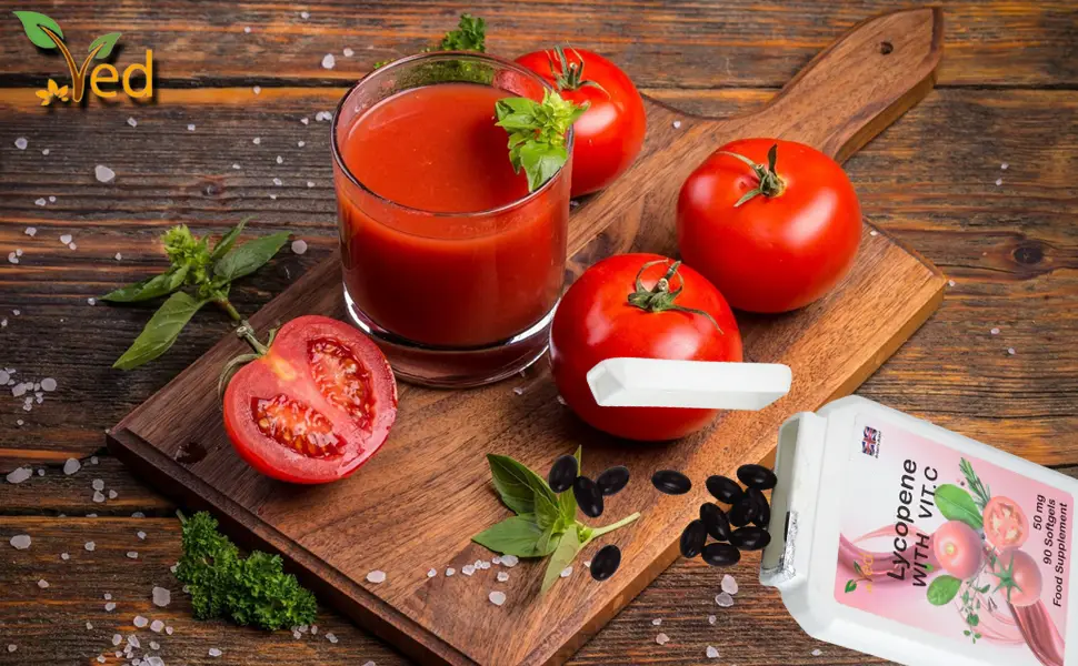 Ved Lycopene Supplement | 50mg x 90 Softgels - 50 mg Lycopene per Softgel ( from natural tomato extract) - product information 4