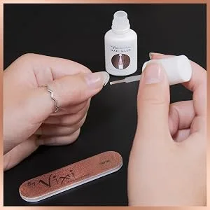 By Vixi Professional Sharp False Nail Cutters Use with Acrylic False Nails Artificial Nails Natural Nails and Tips. Salon & Home use (Black) - How to repair nails with glue