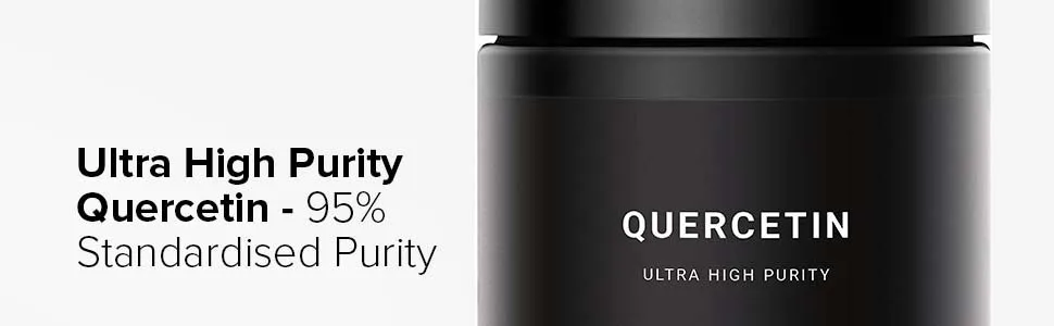 Ultra High Purity Quercetin Capsules - 95%+ Highly Purified and Bioavailable - 1000mg Per Serving - 120 Capsules Quercetin Supplement - Quercetin