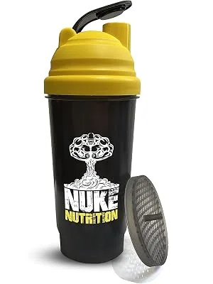 Nuke Nutrition Protein Gym Bottle Shaker 700ml Premium Quality - Dishwasher Safe Easy to Clean - Nuke Nutrition
