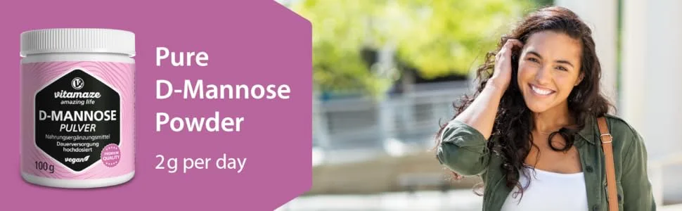 D Mannose Powder 2000 mg High Strength & Vegan - Cranberry Substitute Urinary Supplement- Natural and Without Unnecessary Additives Made in Germany - d-mannose cystis