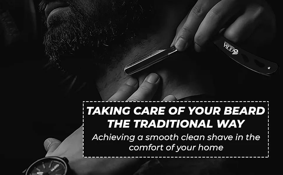 OCBA Barber Razor Wooden Shaving Razor Light Weight Razor Professional Barber Razor (Black Razor) - Professional Barber Razor