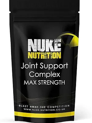 Nuke Nutrition High Strength Glucosamine with Chondroitin - Pure Joint Supplements Complex for Men & Women to Support Bones - 120 Capsules - Nuke Nutrition