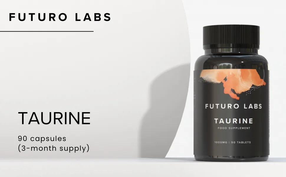 Taurine Supplement - 1000mg Tablets High Strength - 90 Day Supply - Made in The UK by Futuro Labs - Taurine