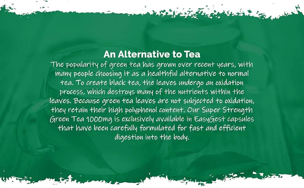 Green Tea Extract 3000mg | 180 Capsules Total | UK Made - E6423