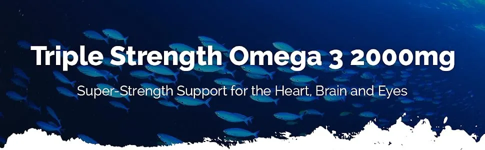 Omega 3 Fish Oil 2000mg | 120 Capsules | 660mg EPA & 440mg DHA Per Serving - E4461