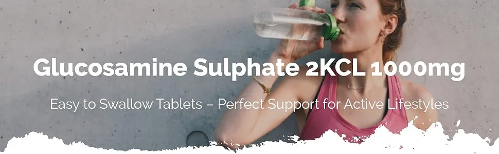 Glucosamine Sulphate 1000mg | 180 Glucosamine Sulphate 2KCl Tablets | Manufactured in The UK - E1301