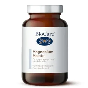 BioCare Magnesium Malate | Provides A Complex of Malic Acid and Magnesium for Energy Support and Muscle Function | Suitable for Vegetarians and Vegans - 90 Capsules - Magnesium Malate
