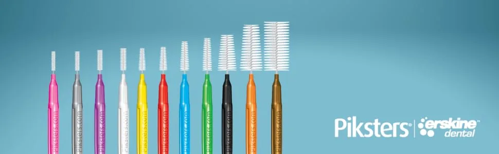 Piksters Interdental Brushes (40 Pack Size 5 (Blue)) 40 Count (Pack of 1) Size 5 (Blue) - Piksters Banner