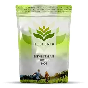 Hellenia Brewers Yeast Powder 500g | Natural Source of B Vitamins | Veggie Friendly - Brewer