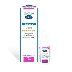 BioCare Nutrisorb Methylfolate | High Potency Liquid Folate | Immunity Energy Methylation & Pregnancy Support - 15ml - Nutrisorb Methylfolate