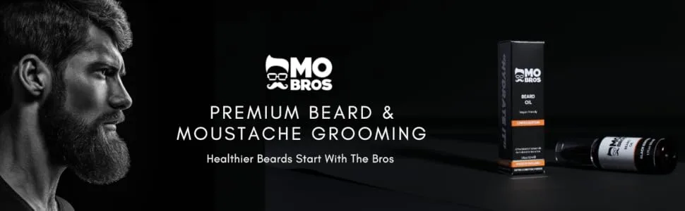 Beard Oil 100ml | Vanilla & Mango | Beard Care for Men | Softens Hydrate & Conditions Facial Hair | Promotes Growth Reduces Dryness & Itching - Mo Bros Banner