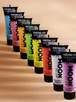 Moon Glow - 12ml Neon UV Face & Body Paint - Pastel Yellow - Moon Glow