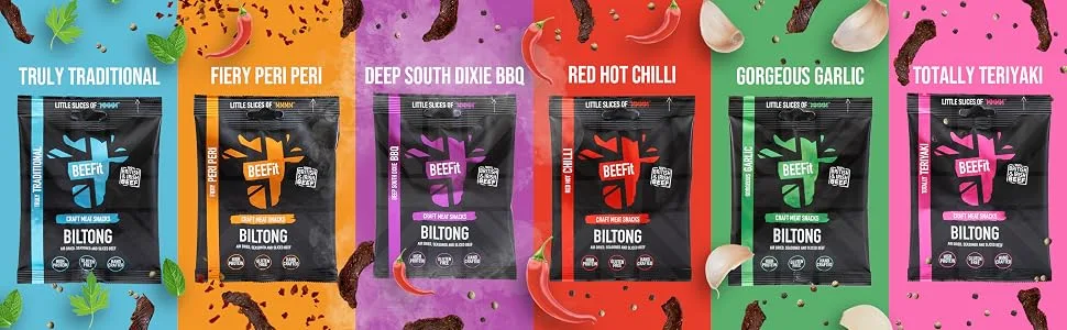 BEEFit Biltong Beef Jerky | BBQ | 4x250g | High Protein | Gluten Free | Keto Friendly - product information 3