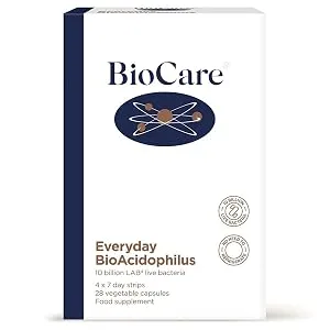 BioCare Everyday BioAcidophilus | 10 Billion LAB4 Live Bacteria - 28 Capsules - everyday bioacidophilus