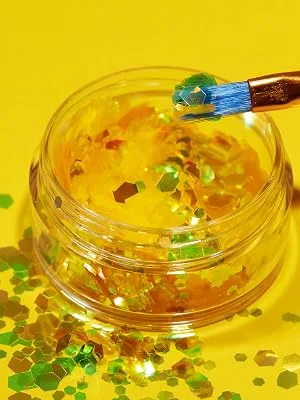 Iridescent Chunky Glitter by Moon Glitter - Blue - Cosmetic Festival Makeup Glitter for Face Body Nails Hair Lips - 3g - Moon Glitter