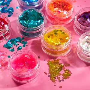 Iridescent Chunky Glitter by Moon Glitter - Blue - Cosmetic Festival Makeup Glitter for Face Body Nails Hair Lips - 3g - Moon Glitter