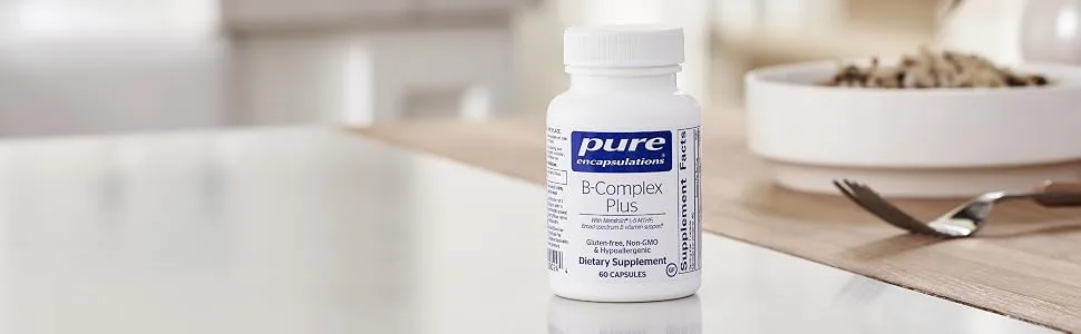 Pure Encapsulations - Vitamin B-Complex Plus - Balanced B Vitamin Formula with Active Folate - 60 Capsules 60 Count (Pack of 1) - Image1