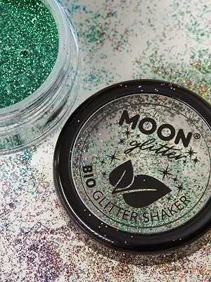 Biodegradable Eco Glitter Shakers by Moon Glitter - Silver - Cosmetic Bio Festival Makeup Glitter for Face Body Nails Hair Lips - 5g - Moon Glitter