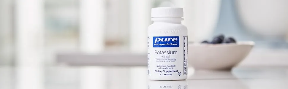 Pure Encapsulations - Potassium (Citrate) - Essential Mineral for Vascular Function and Overall Health - 90 Capsules - Image1