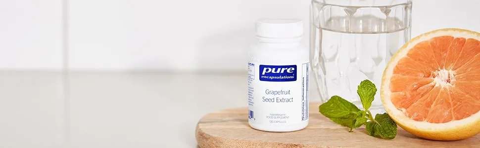 Pure Encapsulations - Grapefruit Seed Extract - Hypoallergenic Grapefruit Essential Oil Supplement - 120 Capsules - Image1