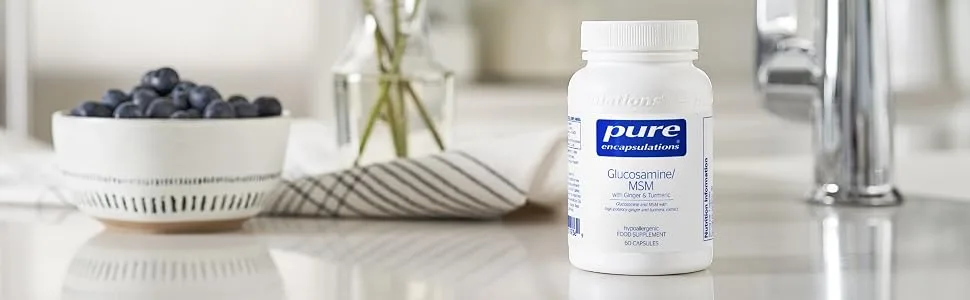 Pure Encapsulations - Glucosamine/MSM - Dietary Supplement Support for Healthy Joint Function and Tissues - with Ginger and Turmeric - 60 Capsules - Image1