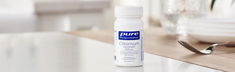 Pure Encapsulations - Chromium Picolinate 200 mcg - Hypoallergenic Support for Promoting Carbohydrate Catabolism and Weight Maintenance - 60 Capsules - Image1