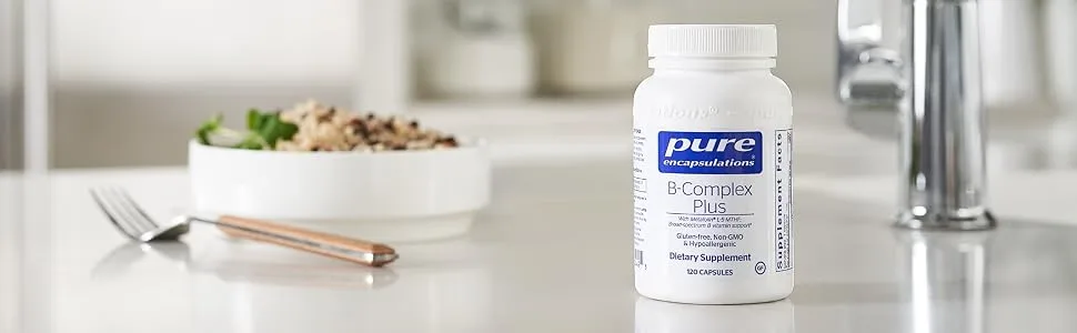 Pure Encapsulations - Vitamin B-Complex Plus - Balanced B Vitamin Formula with Active Folate - 120 Capsules 120 Count (Pack of 1) - Image1