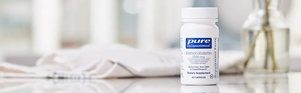 Pure Encapsulations - Vitamin B12 Methylcobalamin 1000 UG - Advanced Vitamin B12 for a Healthy Nervous System - 60 Capsules - Image1