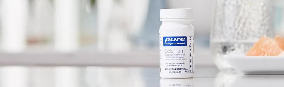 Pure Encapsulations - Selenium 200ug - Organic Selenomethionine Supplement for Immune and Thyroid Function Support - 60 Vegetarian Capsules - Image1