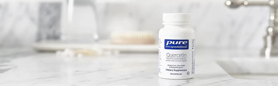 Pure Encapsulations - Quercetin 250mg - Natural Plant-Source Pure Quercetin Supplement - 60 Vegetarian Capsules - Image1