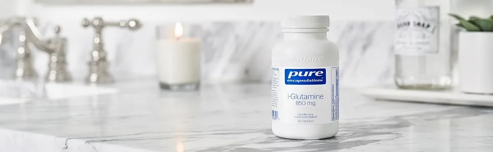 Pure Encapsulations - L-Glutamine 850mg - Professional Strength Glutamine Capsules - 90 Capsules - Image1