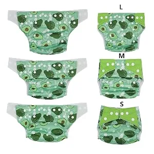 Hisprout Baby Reusable Absorbent Digital Printing Cloth Pocket Nappy Set of 2(Space Animal) - diaper size