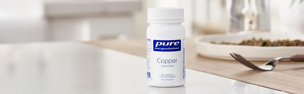 Pure Encapsulations - Copper (glycinate) - Support for Normal Function of The Immune System - 60 Capsules - Image1