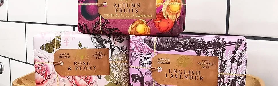 The English Soap Company Fig & Grape Soap Bar Anniversary Collection 200g Fig & Grape 190 g (Pack of 1) - anniversary soap