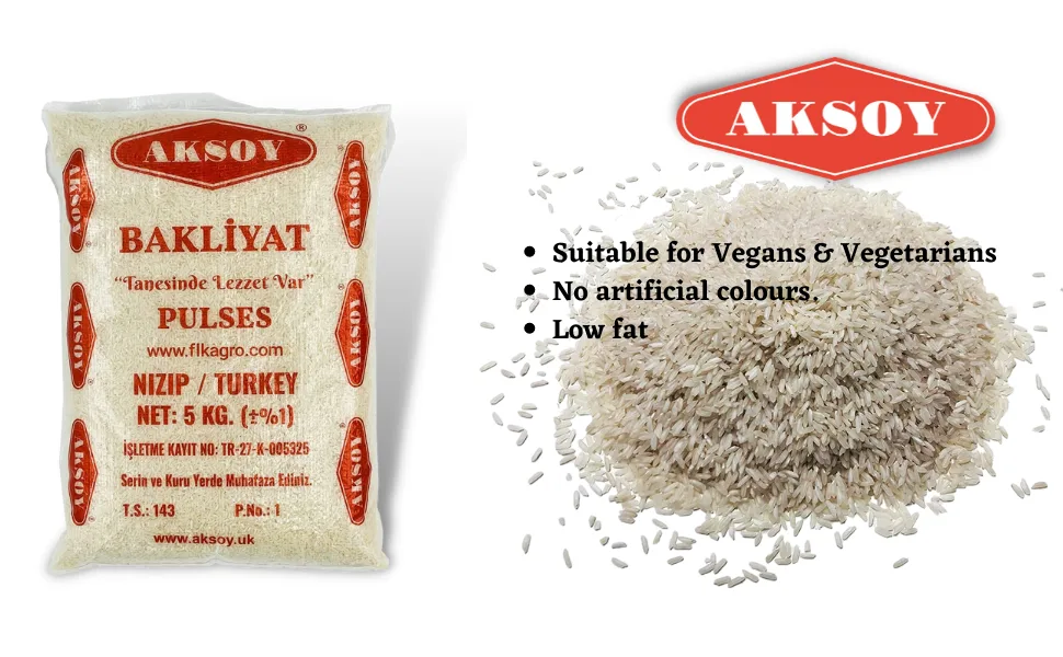 Aksoy Long Grain Rice 5KG | 100% Natural and Premium Quality long rice 5.0 Kilograms - Long Grain Rice