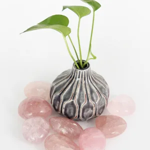 Orientrea Rose Quartz Palm Stone-2 Pcs Rose Quartz Pocket Energy Stone Smooth Healing Crystal Worry Stone (Rose Quartz) - Rose Quartz Palm Stone