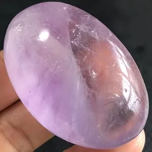Orientrea Amethyst Quartz Palm Stone-2 Pcs Amethyst Quartz Pocket Energy Stone Smooth Healing Crystal Worry Stone (Amethyst Quartz) - Amethyst Quartz Palm Stone