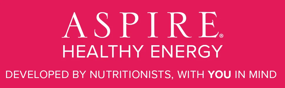 ASPIRE Healthy Energy Drink 12 x 330ml Cans Zero Calories & Zero Sugar Natural Plant Based Caffeine & Multivitamins- Vegan & Gluten Free (Raspberry) - RB banner