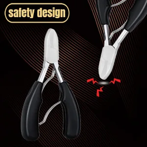 Nail Clippers for Thick Nails Heavy Duty Ingrown Thick Toenails Scissors Black Scissors - Nail Clippers