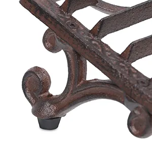 Relaxdays Cast Iron Scraper Large Brush Boot Jack Antique Outdoor Shoe Cleaner Brown 12 x 33 5 x 22 5 cm - schuhknecht