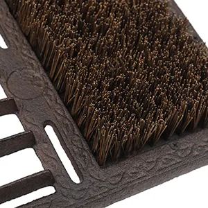 Relaxdays Cast Iron Scraper Large Brush Boot Jack Antique Outdoor Shoe Cleaner Brown 12 x 33 5 x 22 5 cm - Shoe mat
