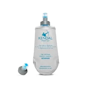 Kendal Mint Co: Quick release & Long-lasting Energy Gels Refreshing Citrus & Mint Flavour (10x70g Serves & 150ml Flask)) - Gel soft flask