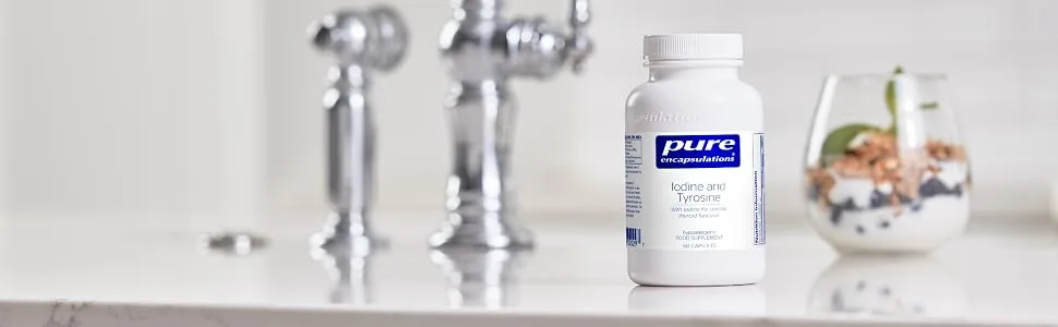 Pure Encapsulations - Iodine & Tyrosine - Thyroid Function and Nervous System - 60 Capsules - Image1