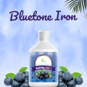 Liquid Iron Supplement - Bluetone Suitable for Vegans and Vegetarians Iron Supplement Natural Iron in Mixed Fruit Flavor - 500 ml 15 ml dose per Day 33 doses - product information 3