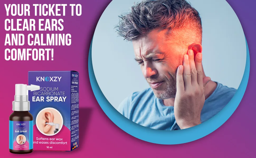 Knoxzy Sodium Bicarbonate Ear Spay Ear Wax Remover for Clogged Ear Relief and Swimmer s Ear 10ml Pack of 1 - Ear Spray