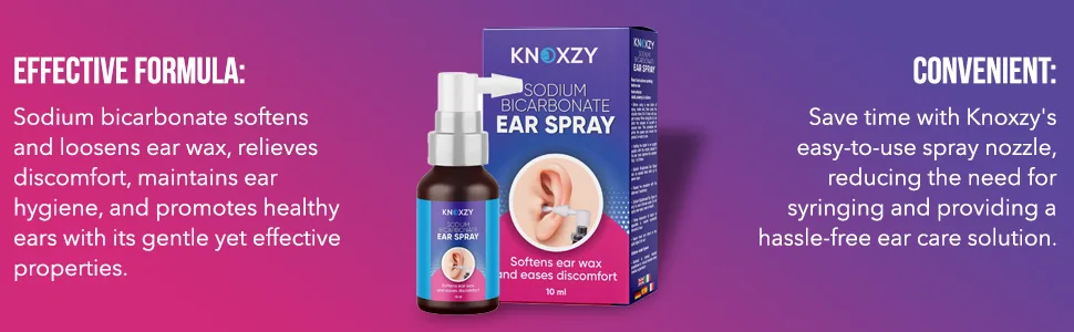 Knoxzy Sodium Bicarbonate Ear Spay Ear Wax Remover for Clogged Ear Relief and Swimmer s Ear 10ml Pack of 1 - Effective