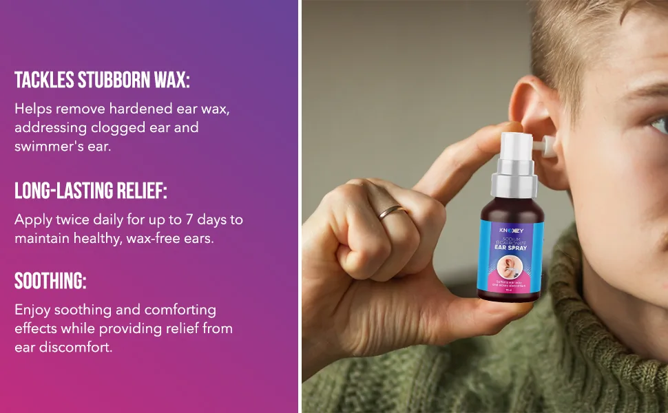 Knoxzy Sodium Bicarbonate Ear Spay Ear Wax Remover for Clogged Ear Relief and Swimmer s Ear 10ml Pack of 1 - Tackle