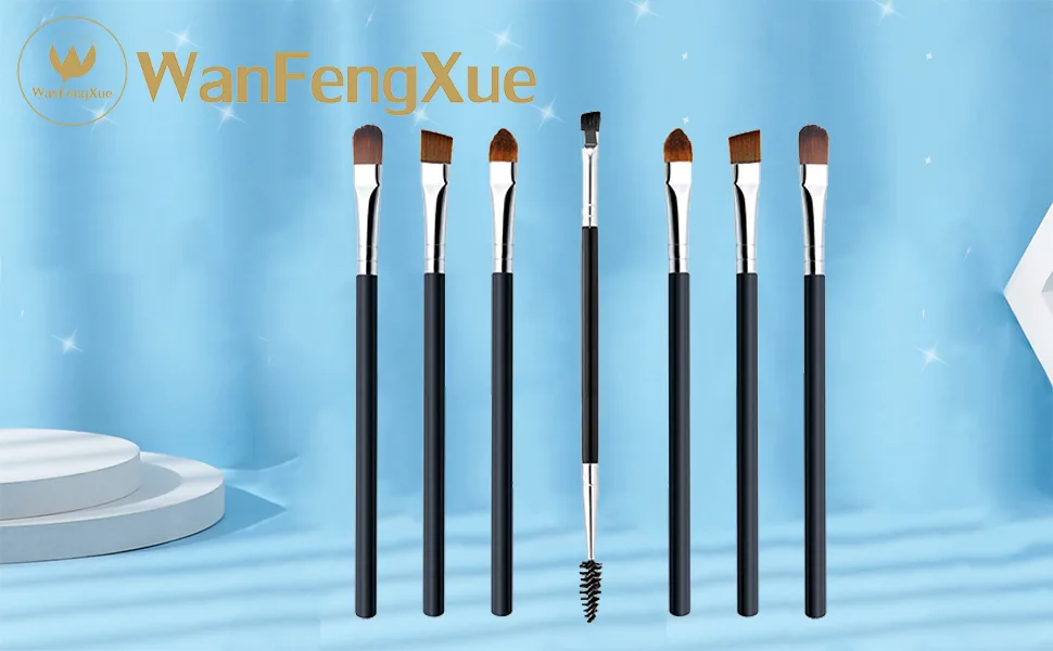 WanFengXue 7 Pieces Eyebrow Brush Set Professional Double Ended Eyebrow Brush and Spoolie Angled Brush Precision Eyeshadow Tools for Blending Defining Smudging Shading - Product main image